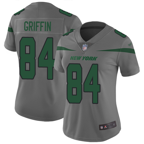 New York Jets Limited Gray Women Ryan Griffin Jersey NFL Football #84 Inverted Legend->women nfl jersey->Women Jersey